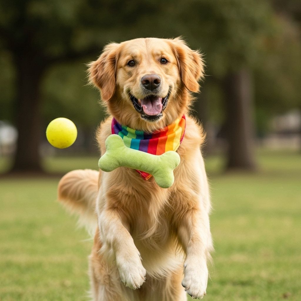 Happy pets with accessories